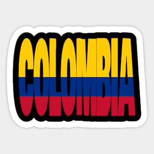 Columbia flag stencil Sticker